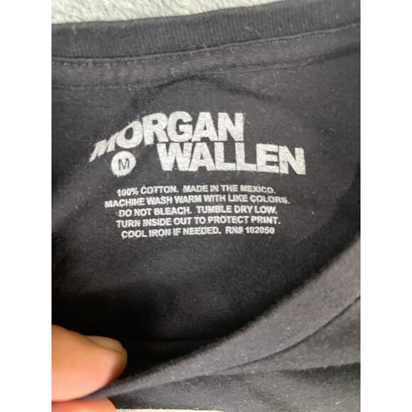 Men’s Black Morgan Wallen “One Night at a Time” Tour Tee Size M – Excellent - Picture 3 of 9